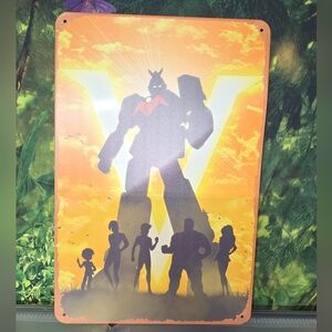 Gundam Silhouette Metal Sign